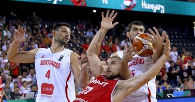 Férfi kosárlabda Eb: Sima magyar vereség Montenegrótól