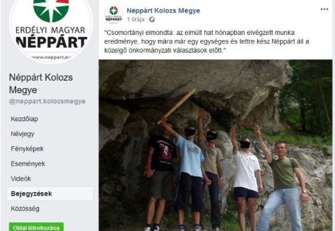 Botrány lett az EMNP elnökéről közzétett karlendítős képből